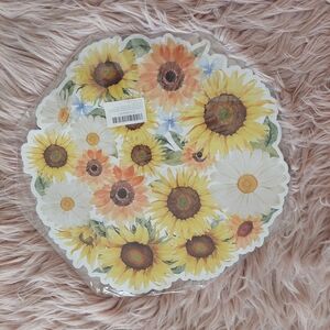 ☆Floral Sunflower and Daisy Paper Placemats (50 Sheets) Table Decor